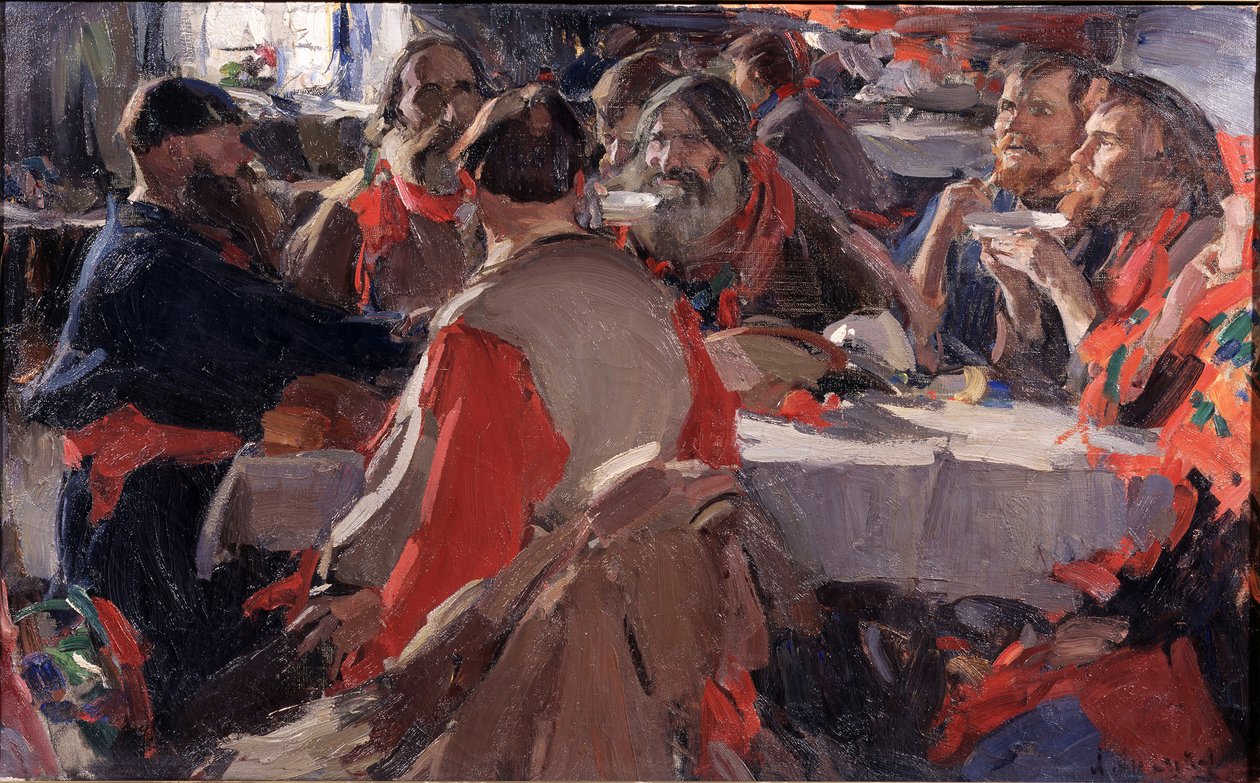 çay içme by Abram Efimovich Arkhipov