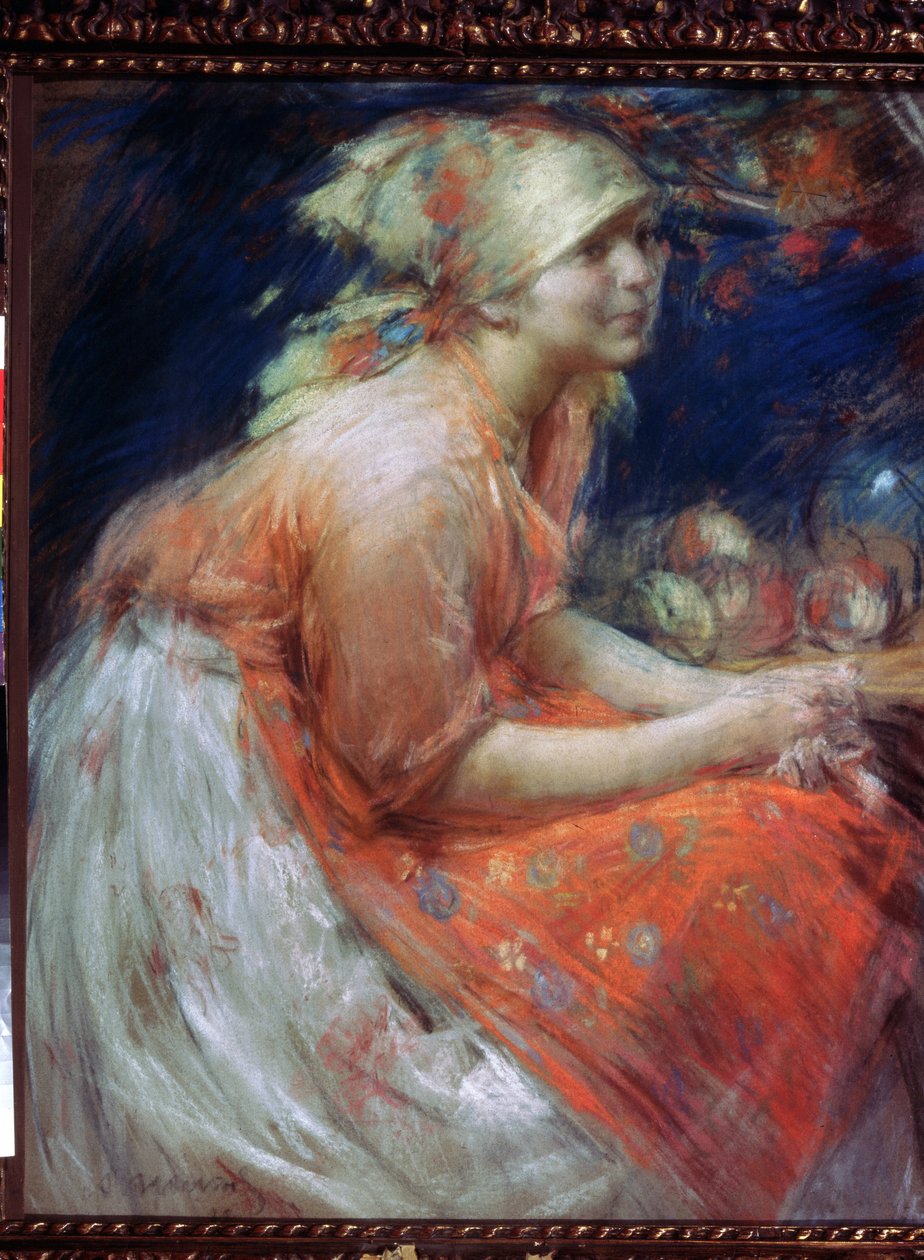 Genç bir köylü kızı (Bir köylü kızı). Abram Yefimovich Arkhipov