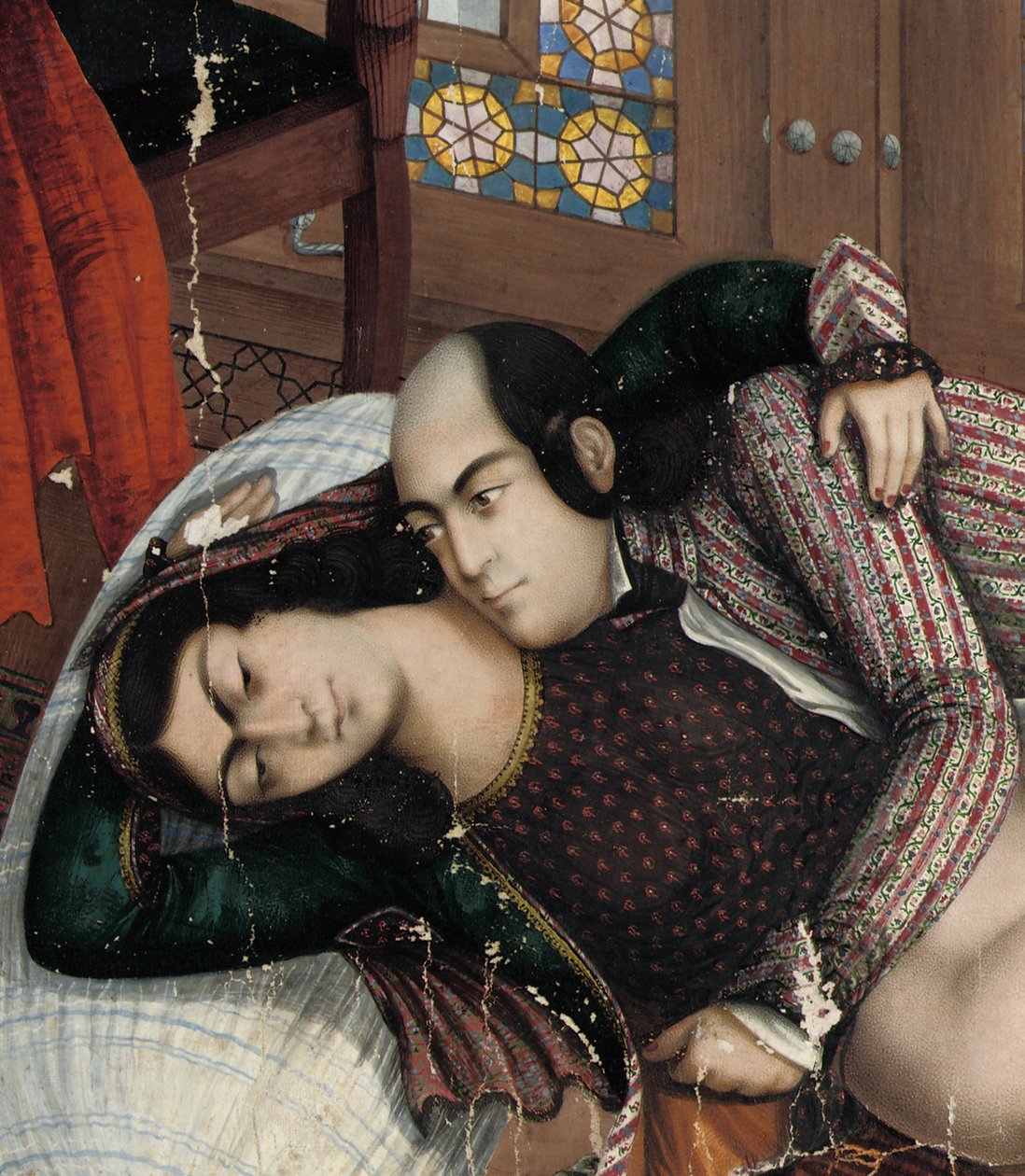 Kucaklayan aşıklar, 19. yüzyılın ikinci yarısı by Abul Hassan Ghaffari