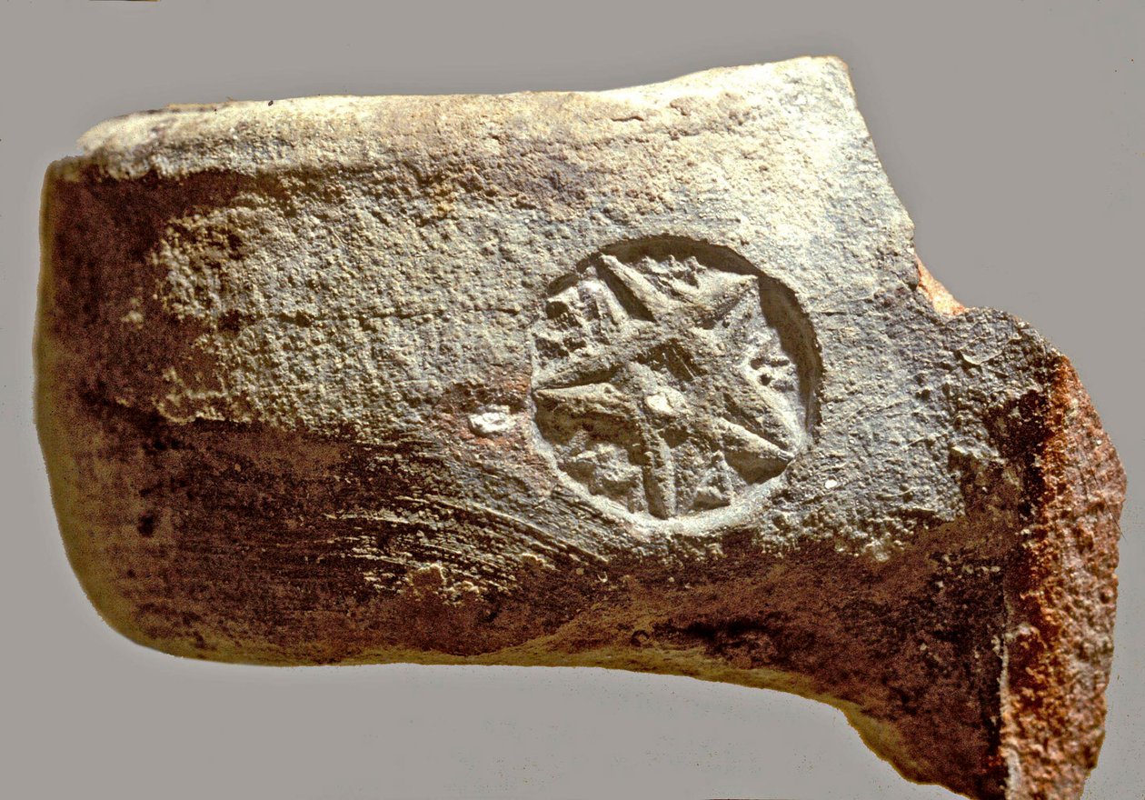 Yerslm (kil) okuma eski İbranice yazıt ile kavanoz sapı by Achaemenid