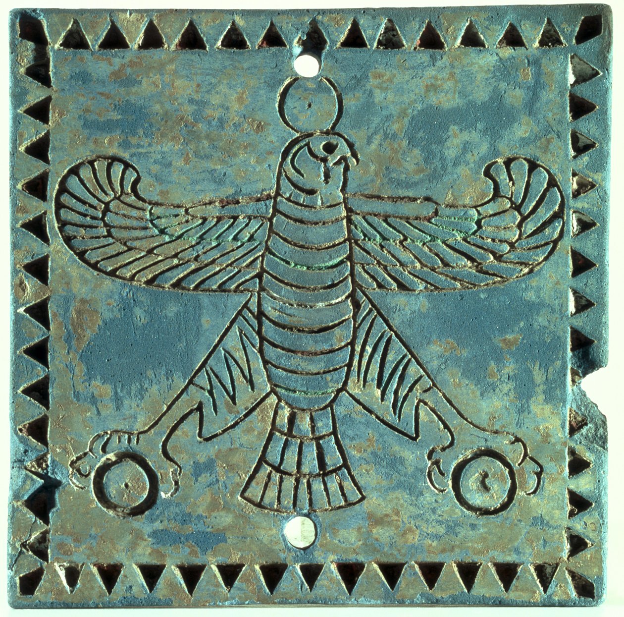 Bir kartalı tasvir eden çini, MÖ 500-480 (sırlı seramik) by Achaemenid