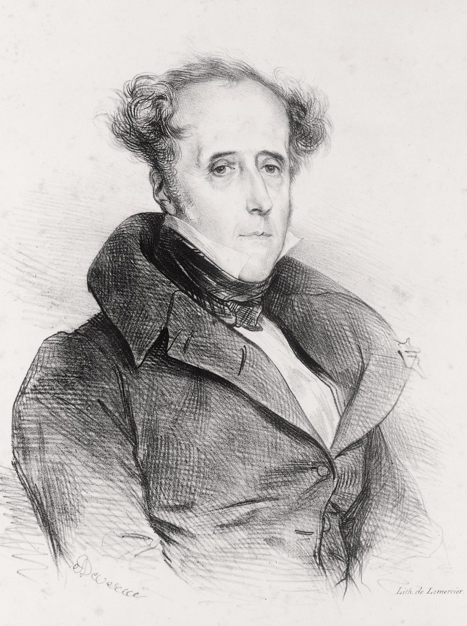 Francois-Rene, Vikont de Chateaubriand, Lemercier tarafından oyulmuş by Achille Devéria