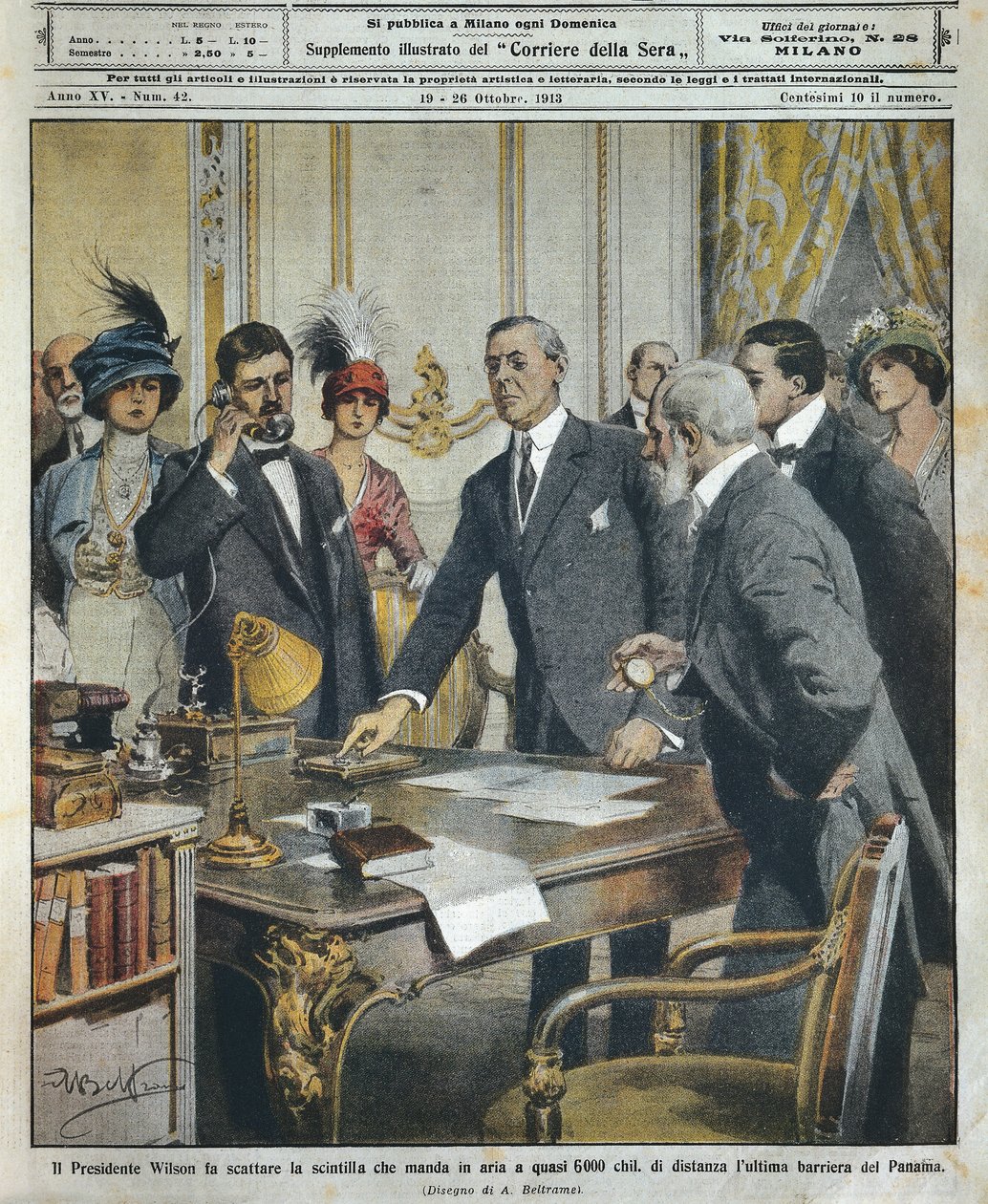 Amerikan Başkanı Woodrow Wilson, La Domenica del Corriere