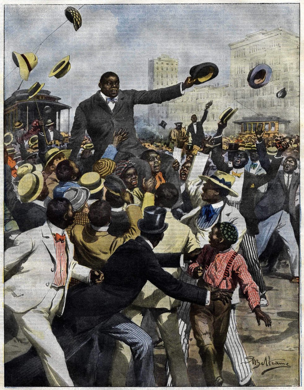 Boksör Jack Johnson, 1910