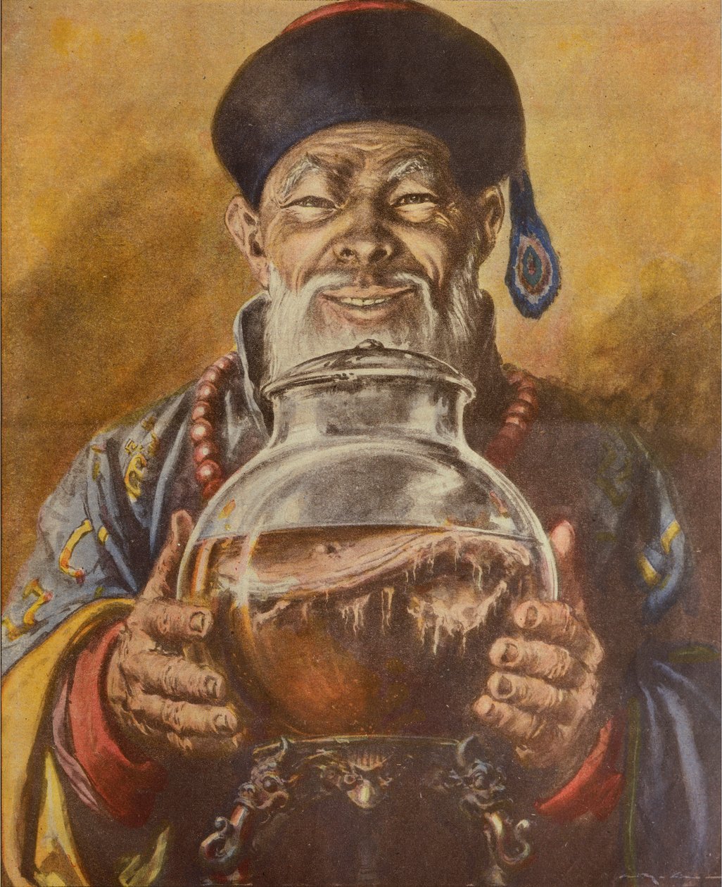 Çin mantarı, Achille Beltrame tarafından, illüstrasyon, İllüstratör Walter Molino (1915-1997), La Domenica del Corriere