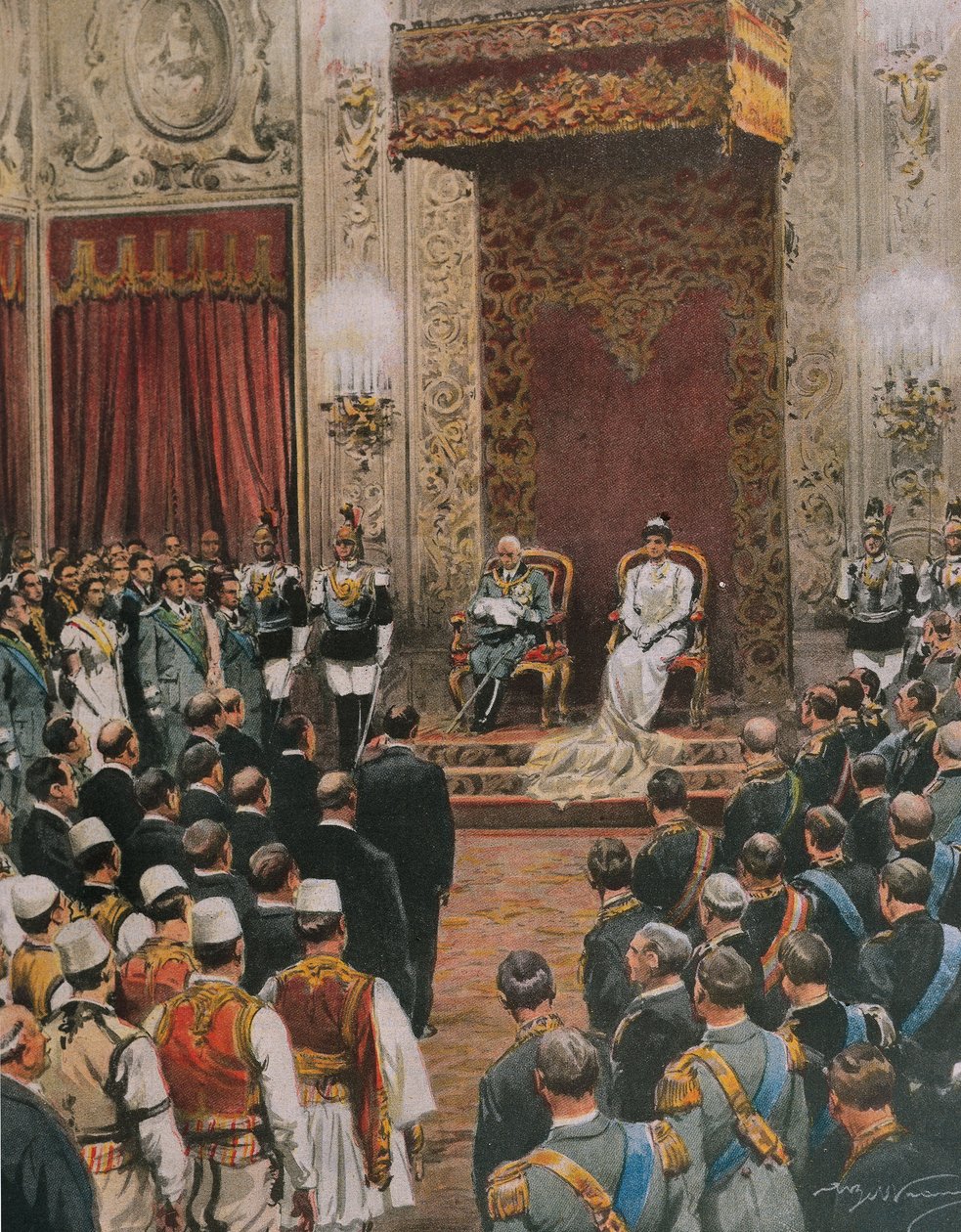 İtalya Kralı, Savoy Kralı III. by Achille Beltrame