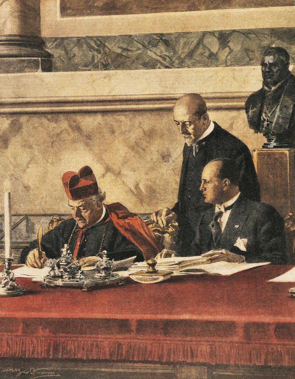 Kardinal P. Gasparri ve B. Mussolini arasında Lateran Antlaşması