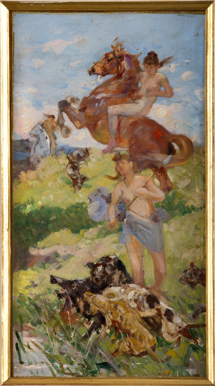 avlanma sahnesi by Achille Boschi
