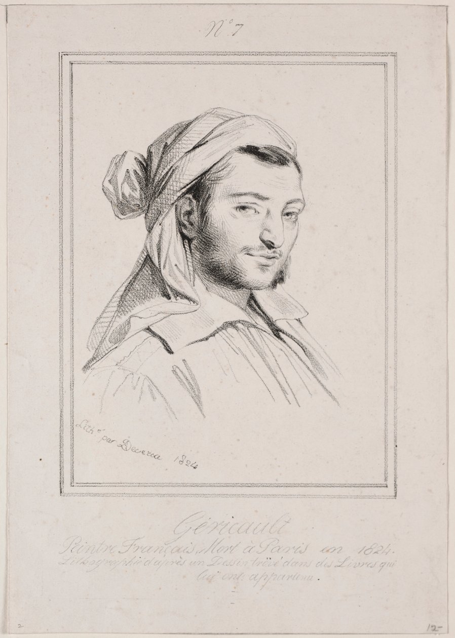 Theodore Gericault, 1824. by Achille Devéria
