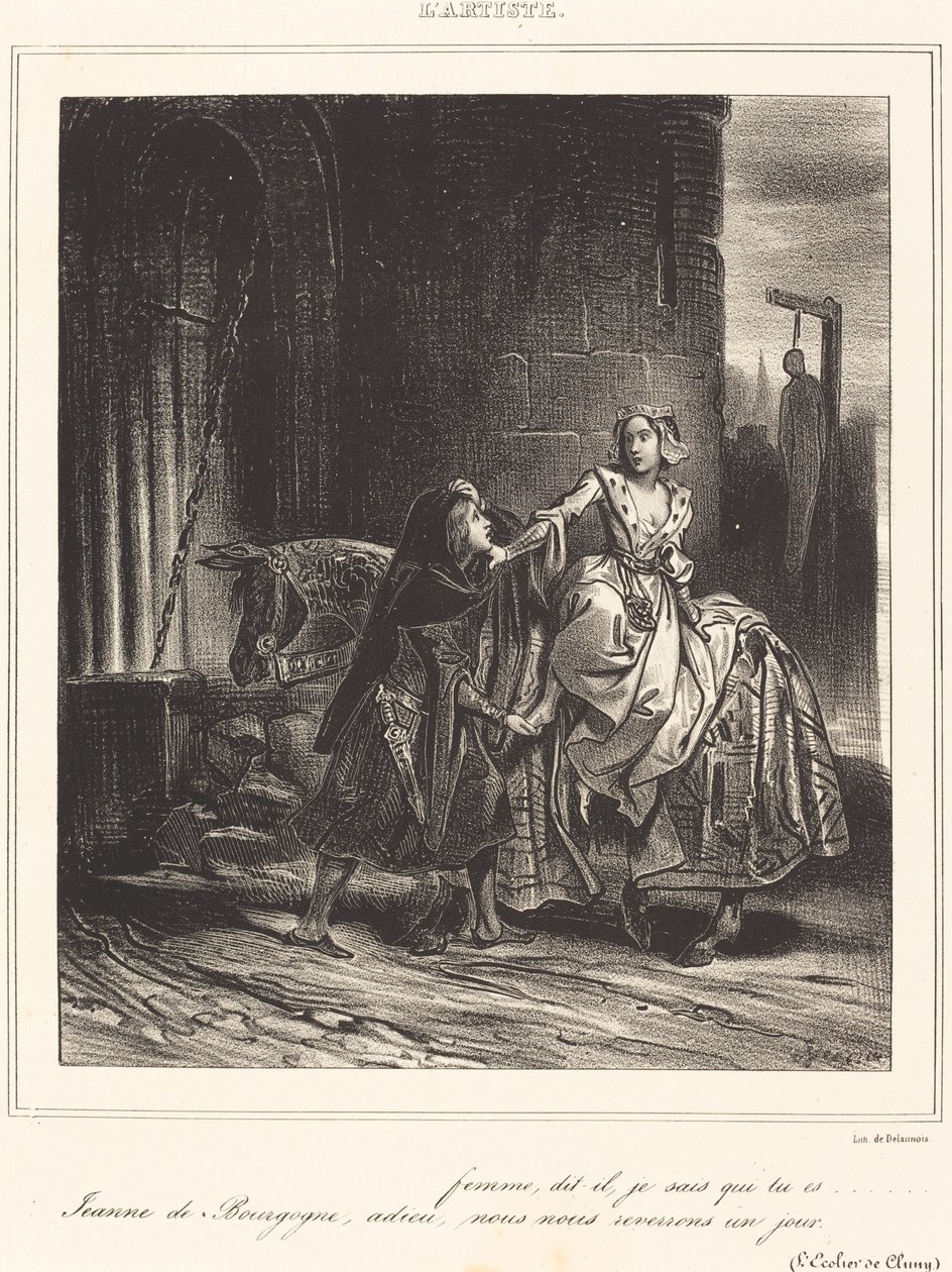 Joan of Burgonya by Achille Devéria