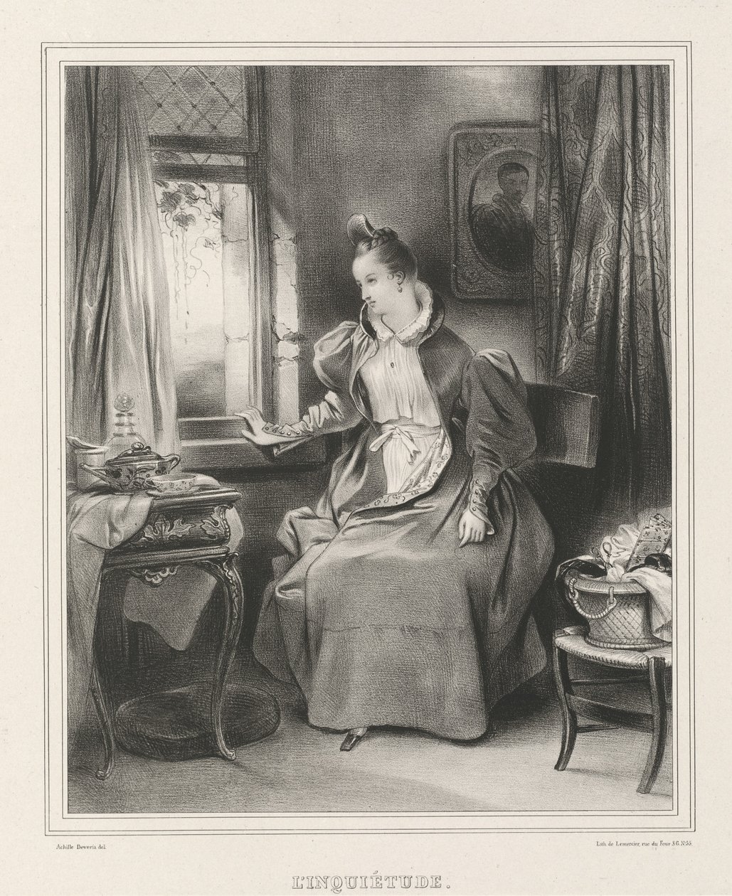 Endişe by Achille Devéria