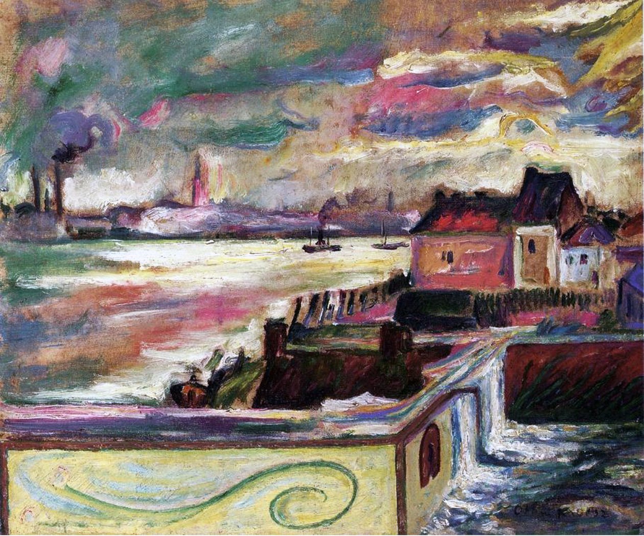 Antwerp, c.1906 (tuval üzerine yağlıboya) by Achille Emile Othon Friesz