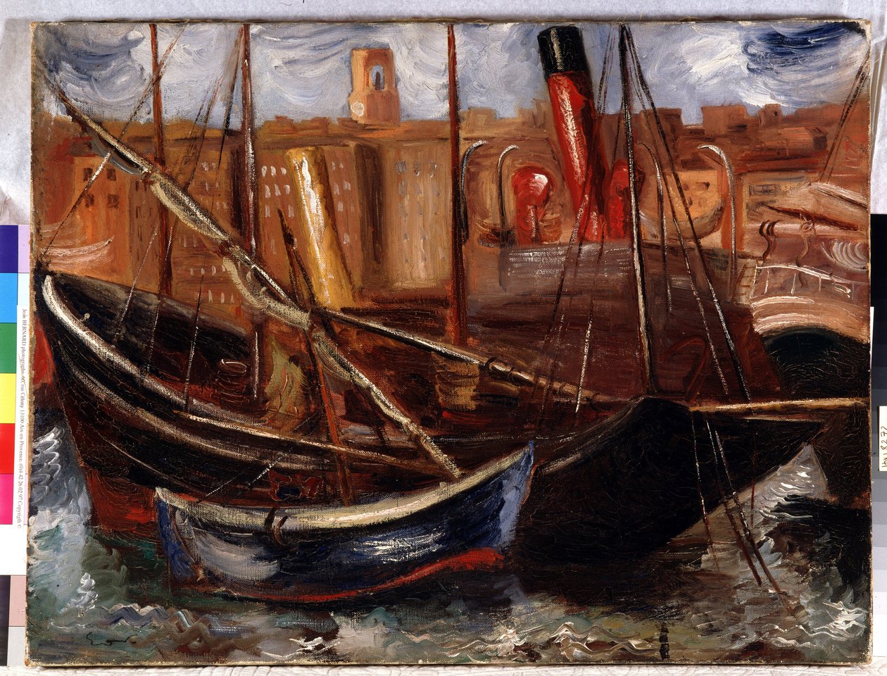 Marsilya'nın Eski Limanı'ndaki tekneler ve tekneler by Achille Emile Othon Friesz