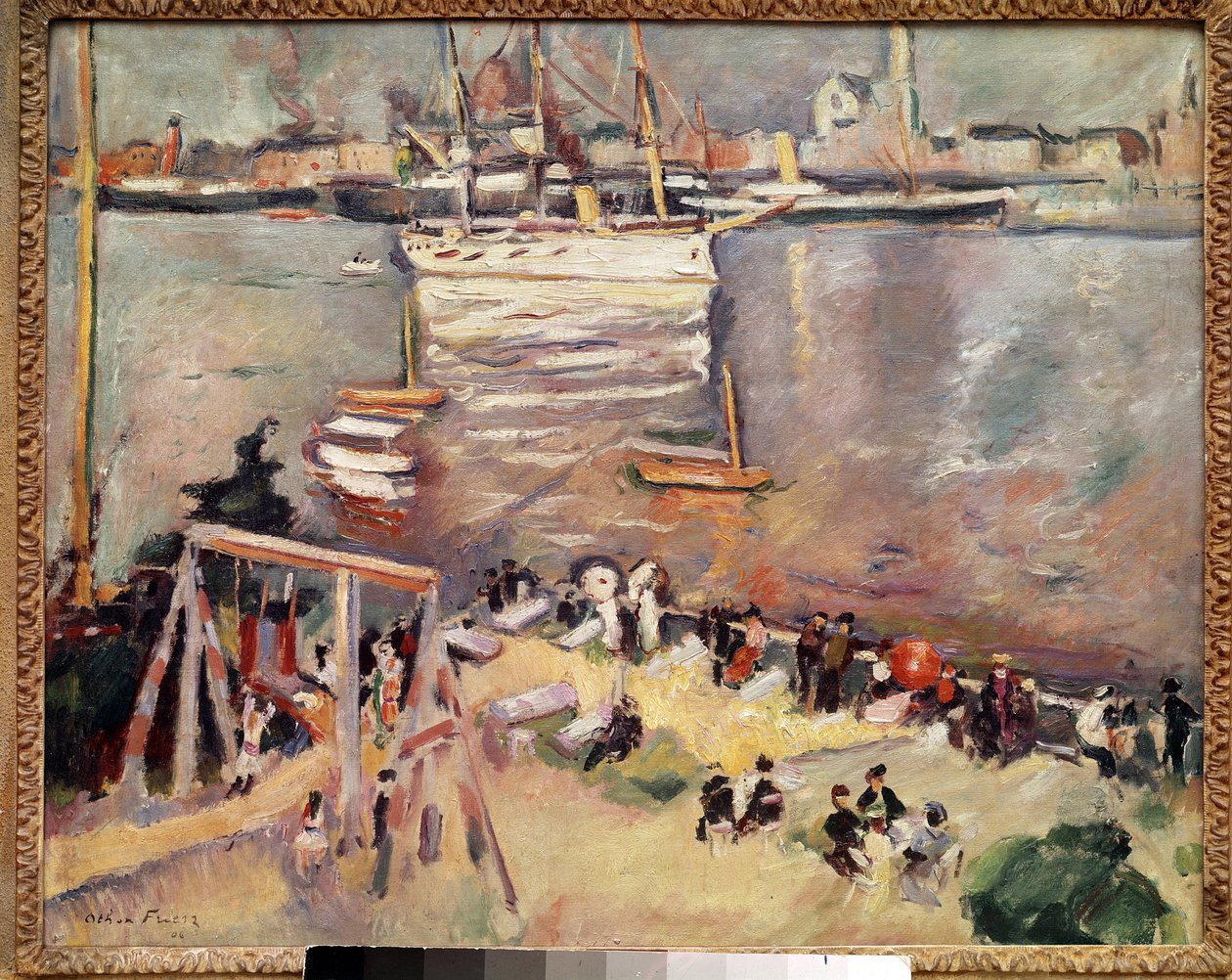 Antwerp Limanında Bir Korvete Girmek Tablo Othon Friesz (1879-1949) 1906 Özel koleksiyon by Achille Emile Othon Friesz
