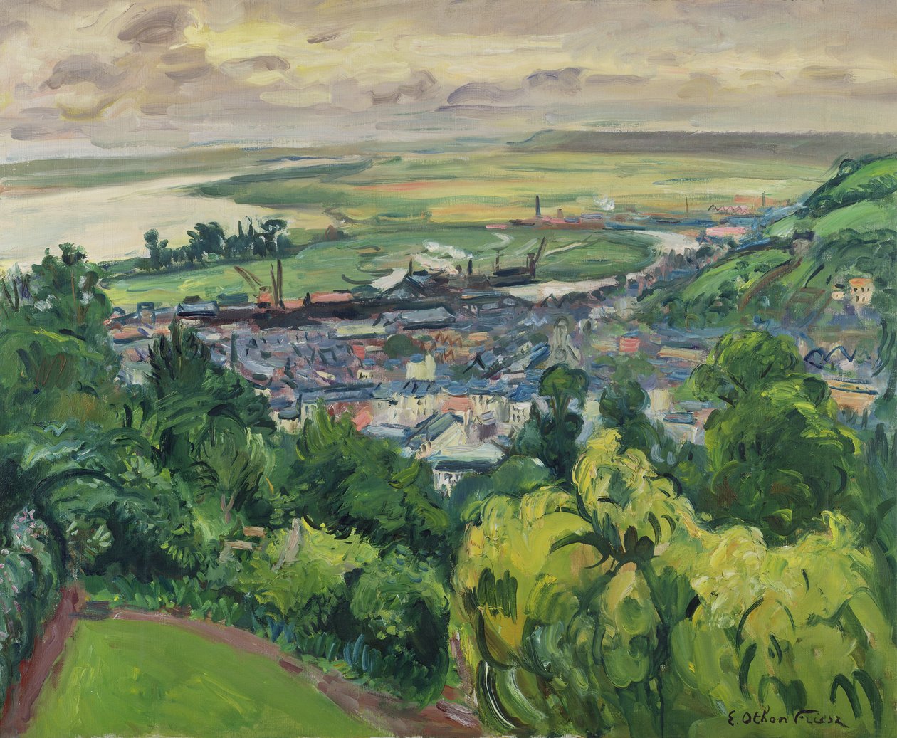 Honfleur'da Manzara by Achille Emile Othon Friesz