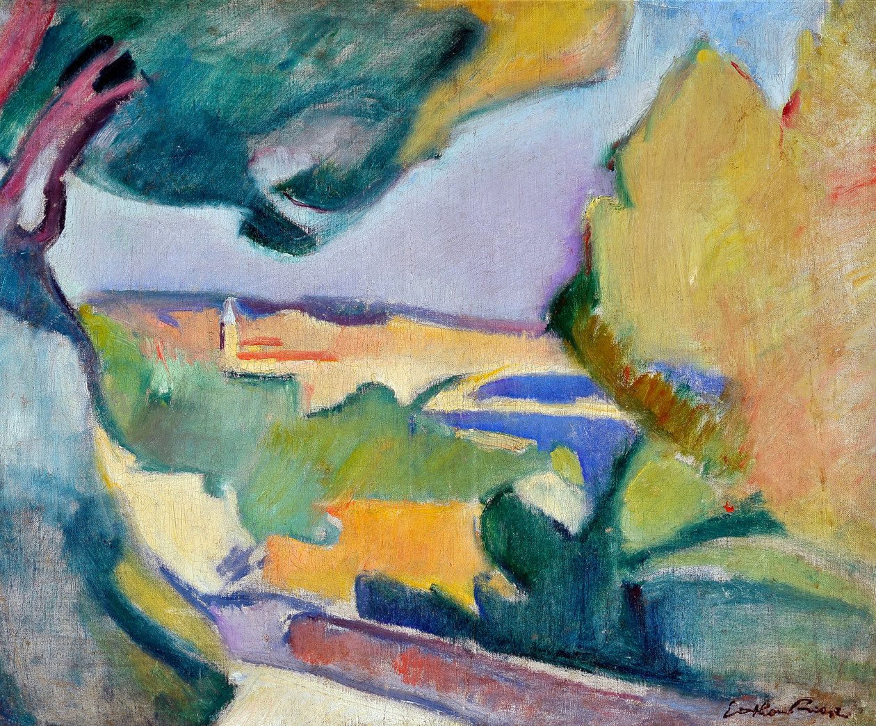 Akdeniz manzarası, 1907 dolayları (tuval üzerine yağlı boya) by Achille Emile Othon Friesz