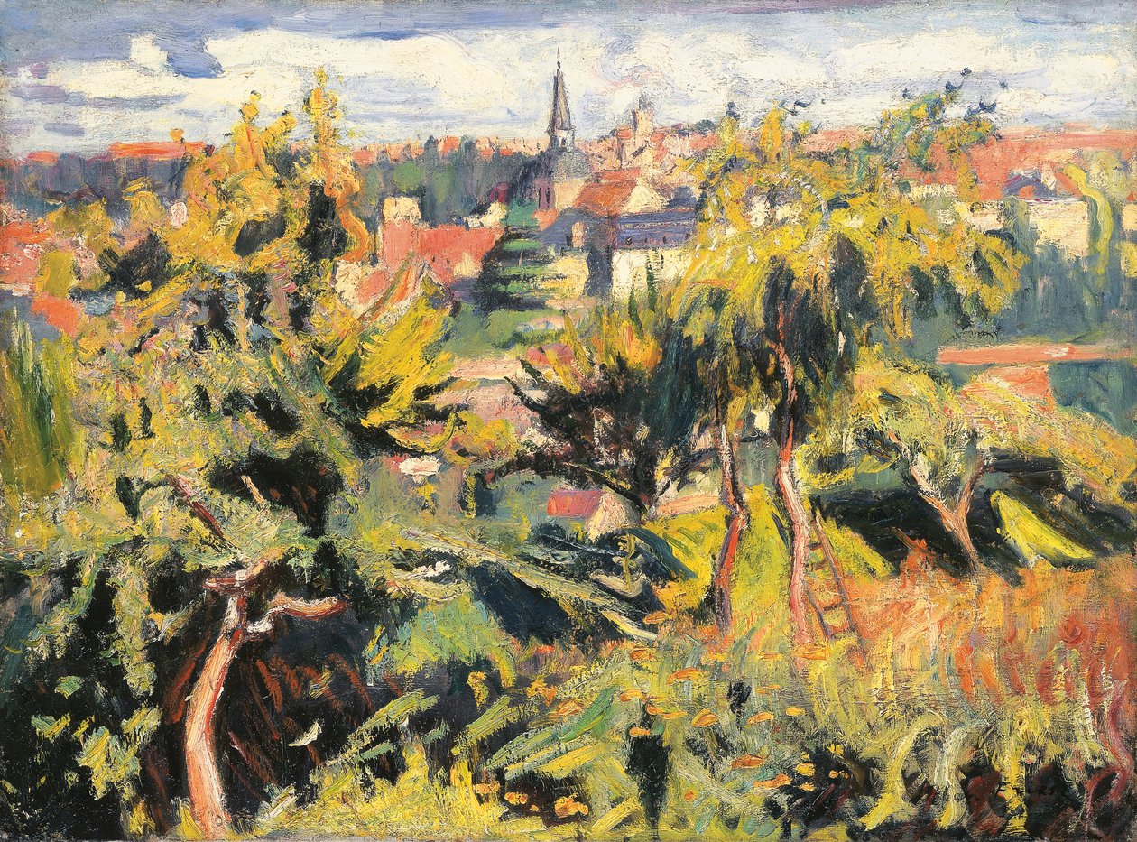 Ağaçların Arkasındaki Küçük Kasaba by Achille Emile Othon Friesz