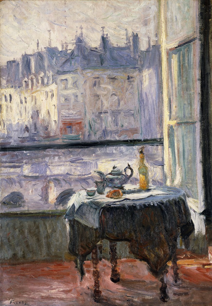 Açık Pencerede Natürmort; Açık Pencereli Natürmort by Achille Emile Othon Friesz