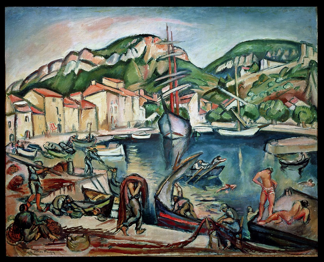 Ciotat Limanı (tuval üzerine yağlıboya) by Achille Emile Othon Friesz