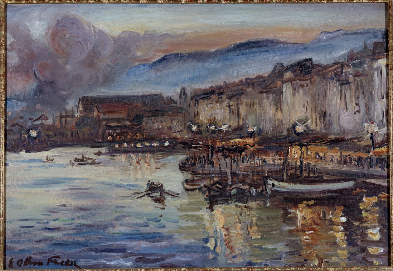 Toulon Limanı'nın görünümü 20. yüzyıl (tuval üzerine yağlı boya) by Achille Emile Othon Friesz