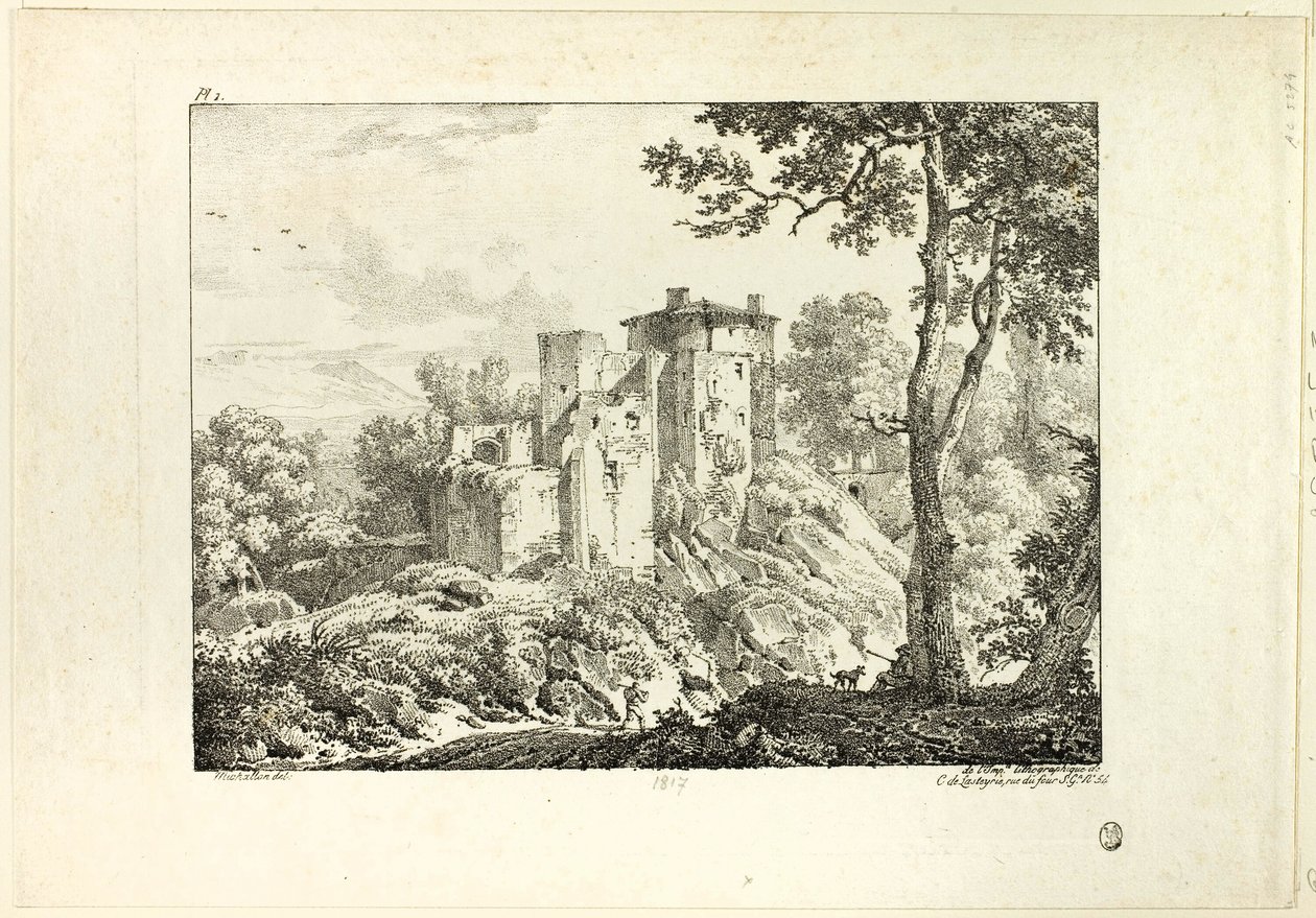 Manzara, plaka I by Achille Etna Michallon