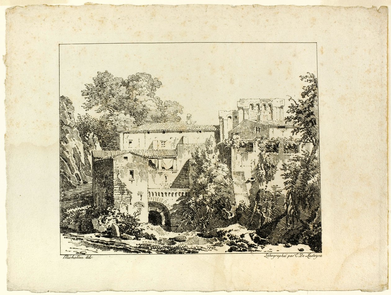 Harabeler ve Viyadük ile Peyzaj by Achille Etna Michallon