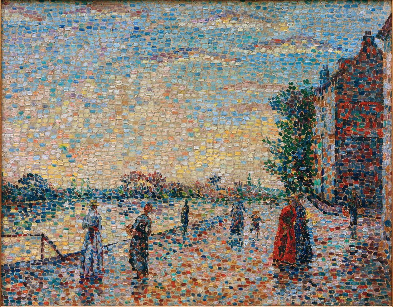 Nehir kenarındaki gezinti yolu by Achille Lauge