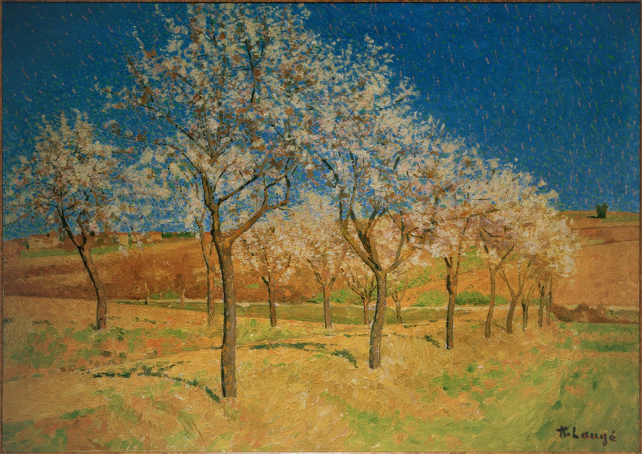 Çiçekli ağaçlar ile manzara by Achille Lauge
