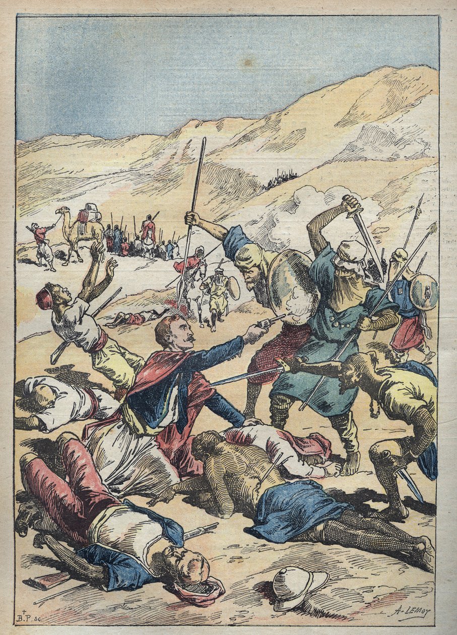 Mores Markisi (Antoine-Amedee-Marie-Vincent) Manca de Vallombrosa (1858-1896) ve arkadaşlarının 1896