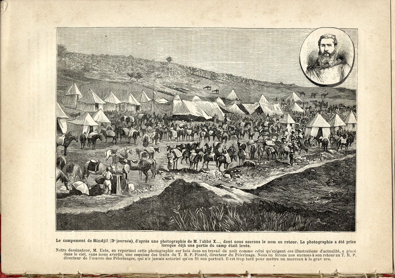 Sindjil kampı, yazan M. Uzès, Le Pèlerin by Achille Lemot