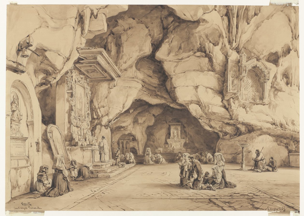 Figür de rotskapel van Sant'Angelo Fasanella by Achille Vianelli
