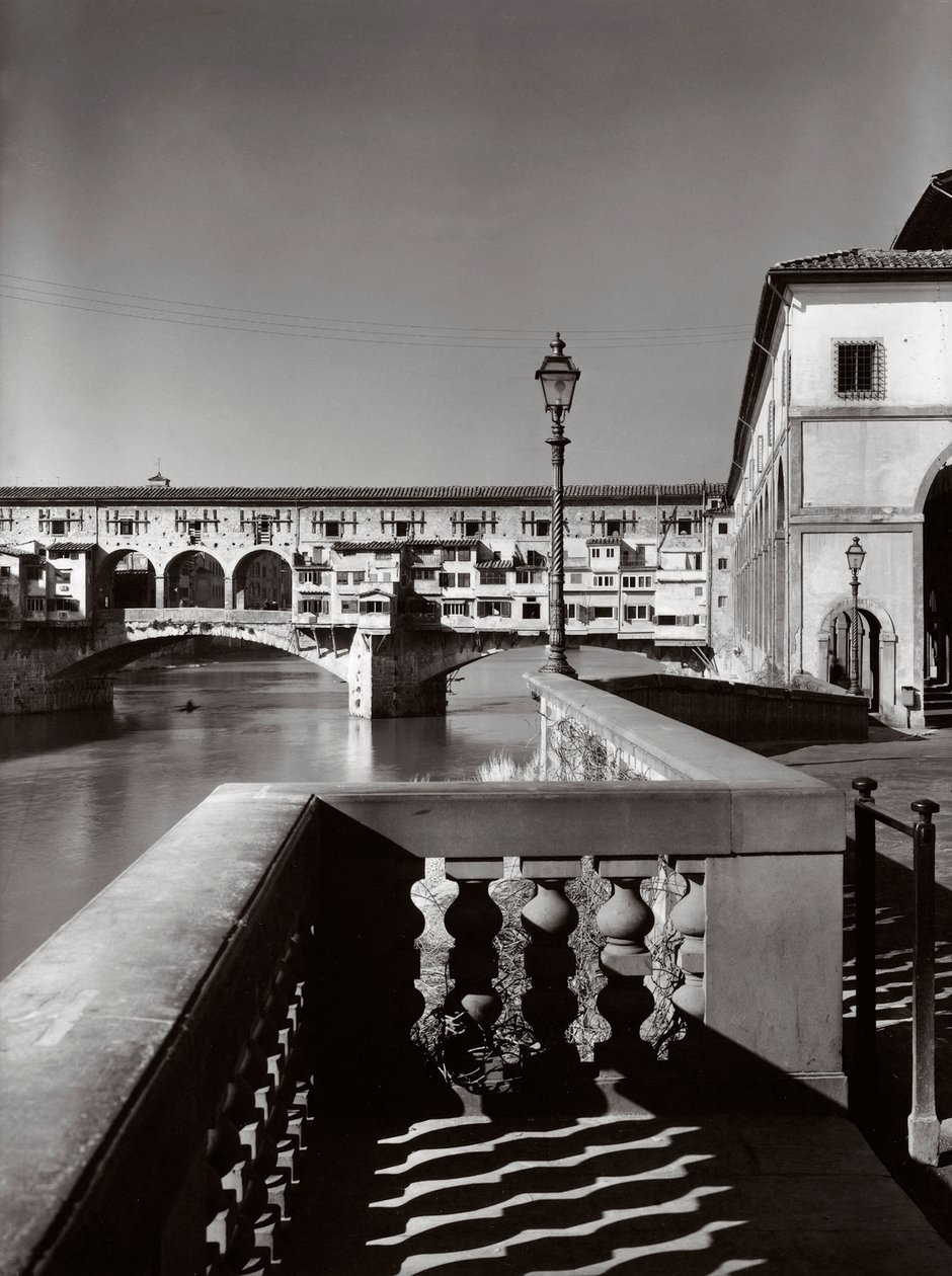 Ponte Vecchio, Floransa, İtalya, 1955 dolayları (s/b fotoğraf) by Achille Villani