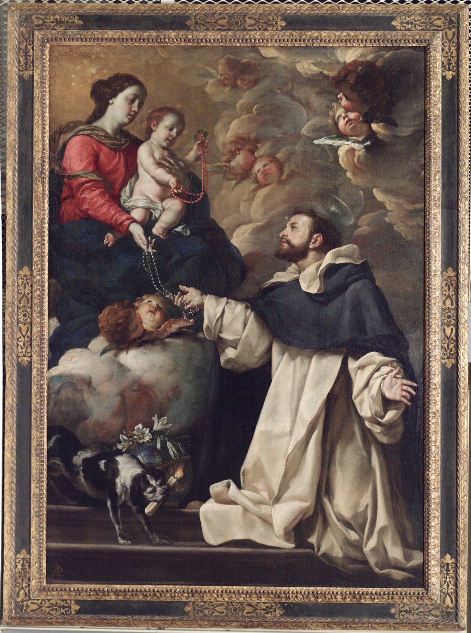 Azize Tesbih Sunan Bakire Dominic, c.1679 - 88 (tuval üzerine yağlı boya) by Acsilso Antonio de Palomino
