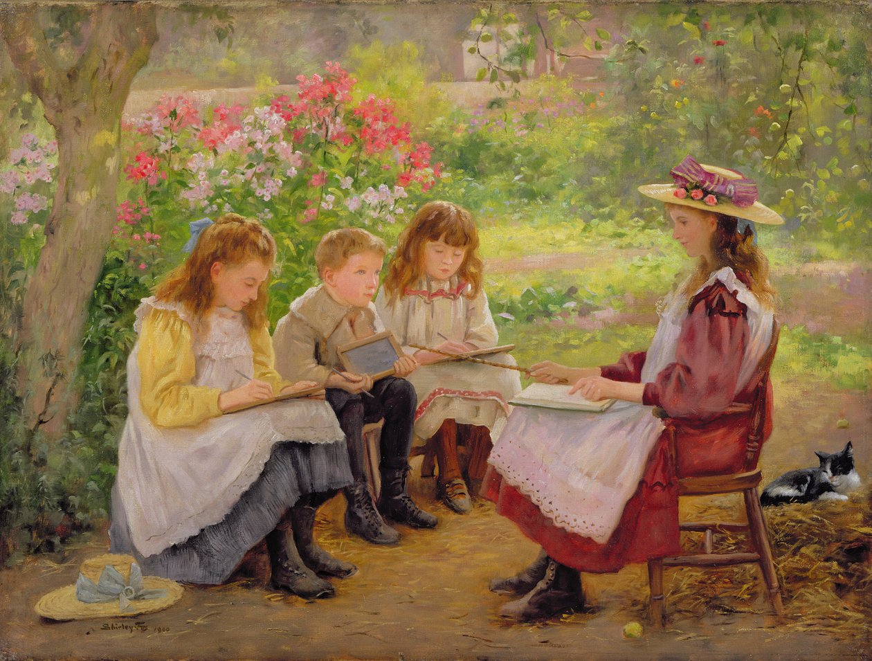 Bahçede Ders, 1900 by Ada Shirley Fox