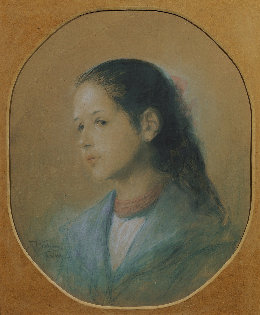 Mercan kolyeli bayan by Adalbert Franz Seligmann