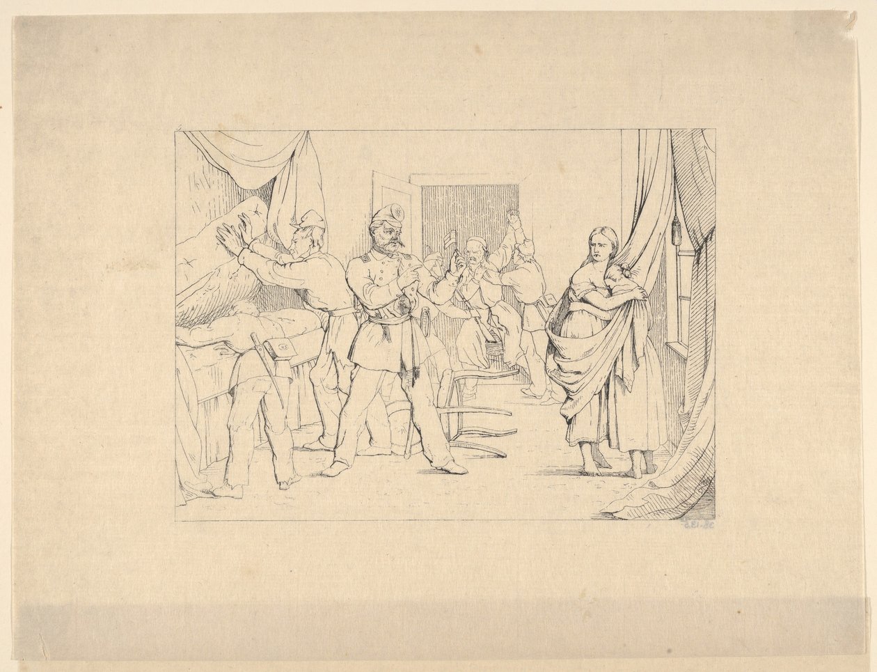 Konfederasyon Savaş Gravürlerinden Silah Arama, 1861-63. by Adalbert John Volck