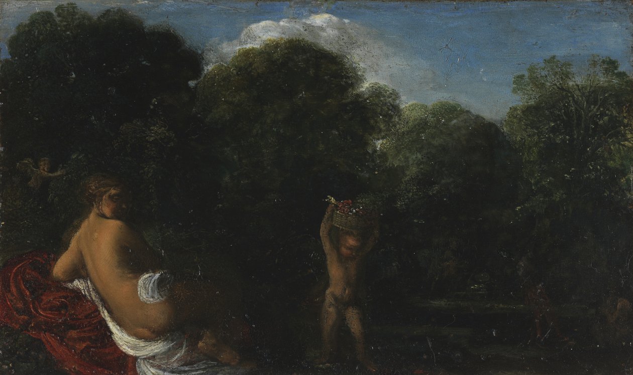 Venüs ve Aşk Tanrısı, 1600-05 (bakır üzerine yağ) by Adam Elsheimer