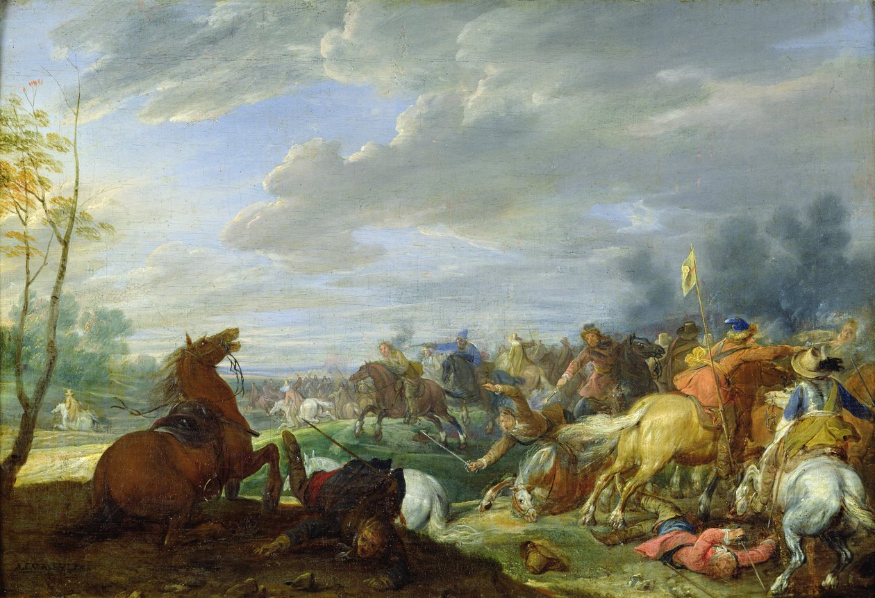Şok süvari by Adam Frans van der Meulen