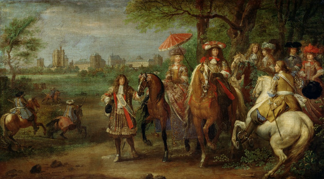 Louis (1638-1715) ve Avusturya Maria Theresa (1638-83) ile Chateau de Vincennes