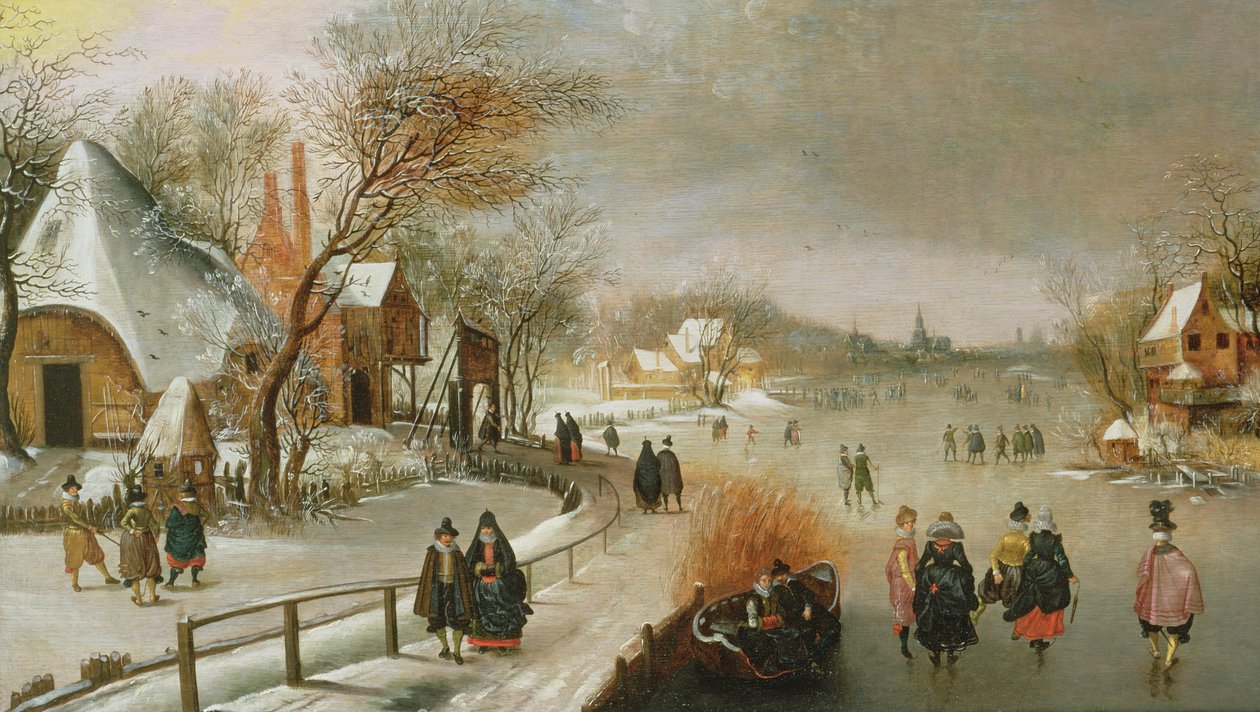 Patenciler ile Kış Manzarası by Adam van Breen