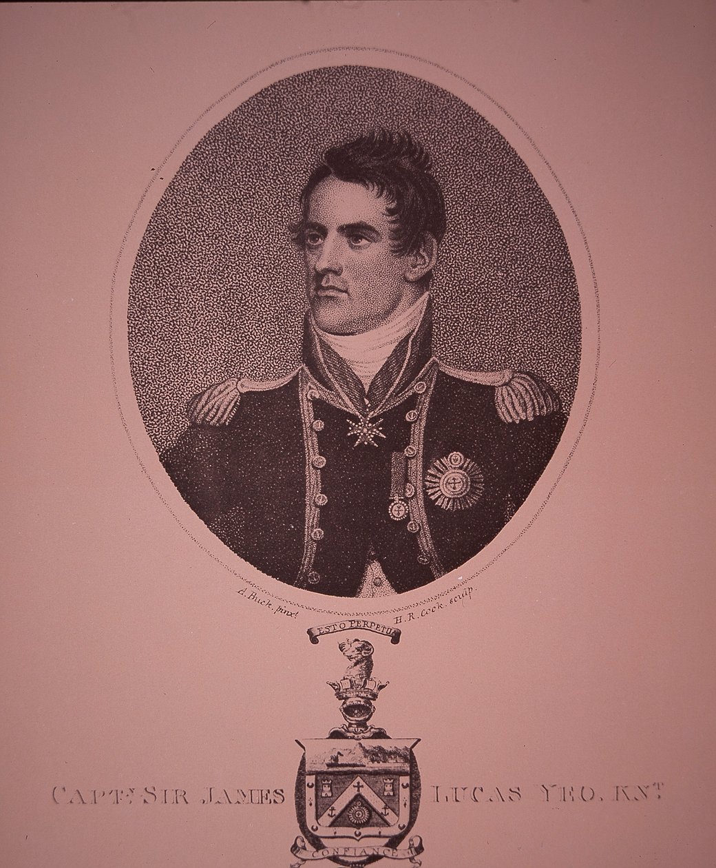 Sir James Lucas Yeo (gravür) by Adam (after) Buck
