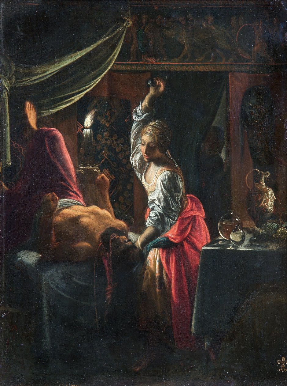 Judith Slaying Holofernes, c.1601-03 (bakır üzerine yağ) by Adam Elsheimer