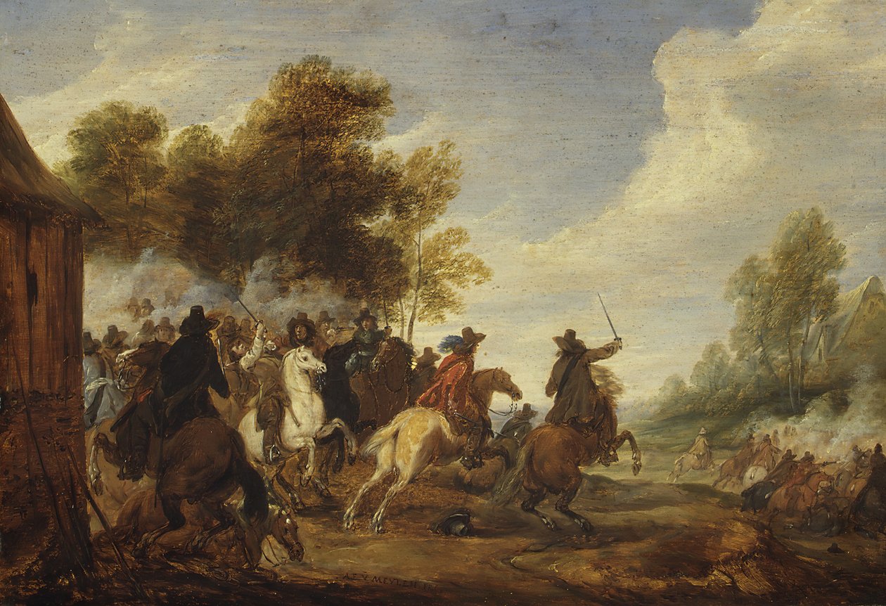 Bir Süvari Nişanı. by Adam Frans van der Meulen