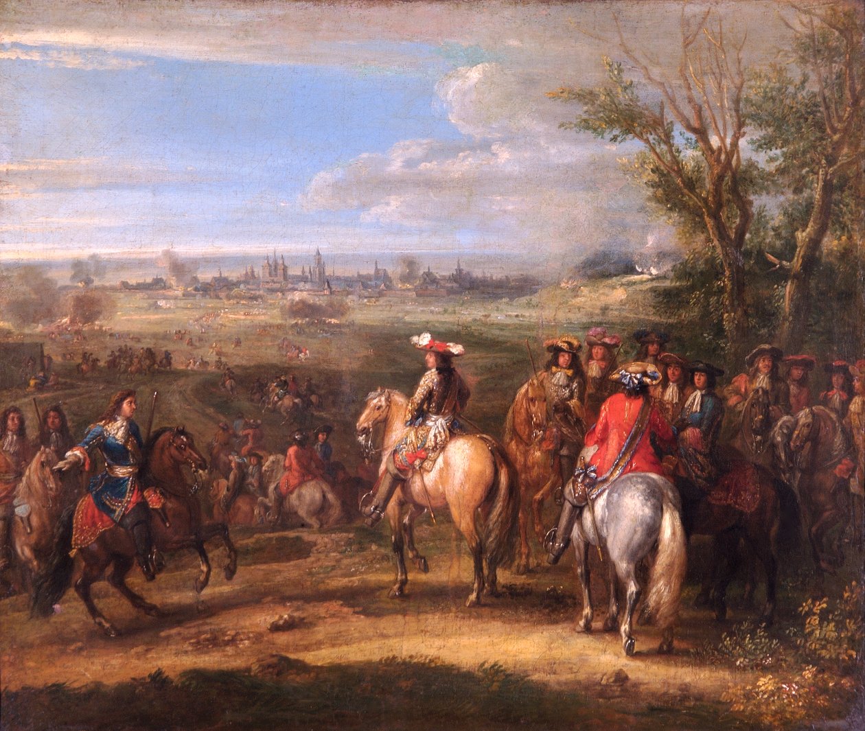 Bir Kuşatmada Louis XIV, 1678 dolayları (tuval üzerine yağlıboya) by Adam Frans van der Meulen