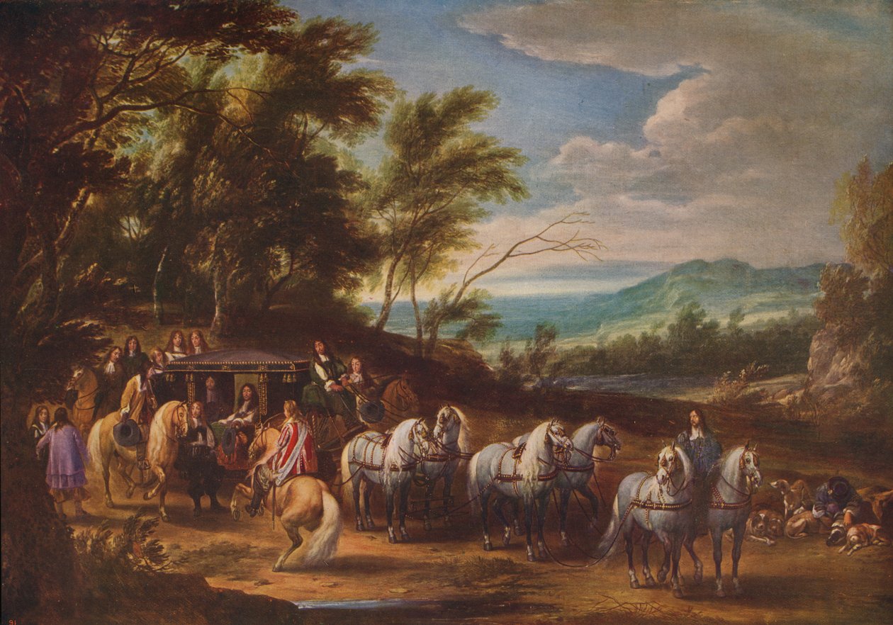 Philippe Francois dArenberg, Birlikler toplantısı, 1662, c1915 by Adam Frans van der Meulen