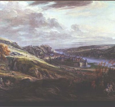 Dinant Şatosu ve Kasabası Kuşatması (tuval üzerine yağlı boya) by Adam Frans van der Meulen