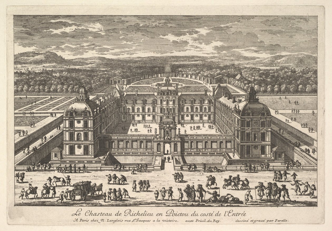 Giriş Tarafından Château de Richelieu en Poictou, 17. yüzyıl. by Adam Perelle