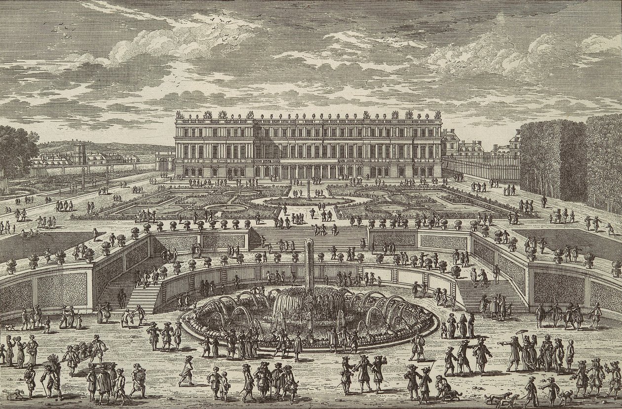 Versay manzarası Versailles manzarası, bahçe cephesi, 1680