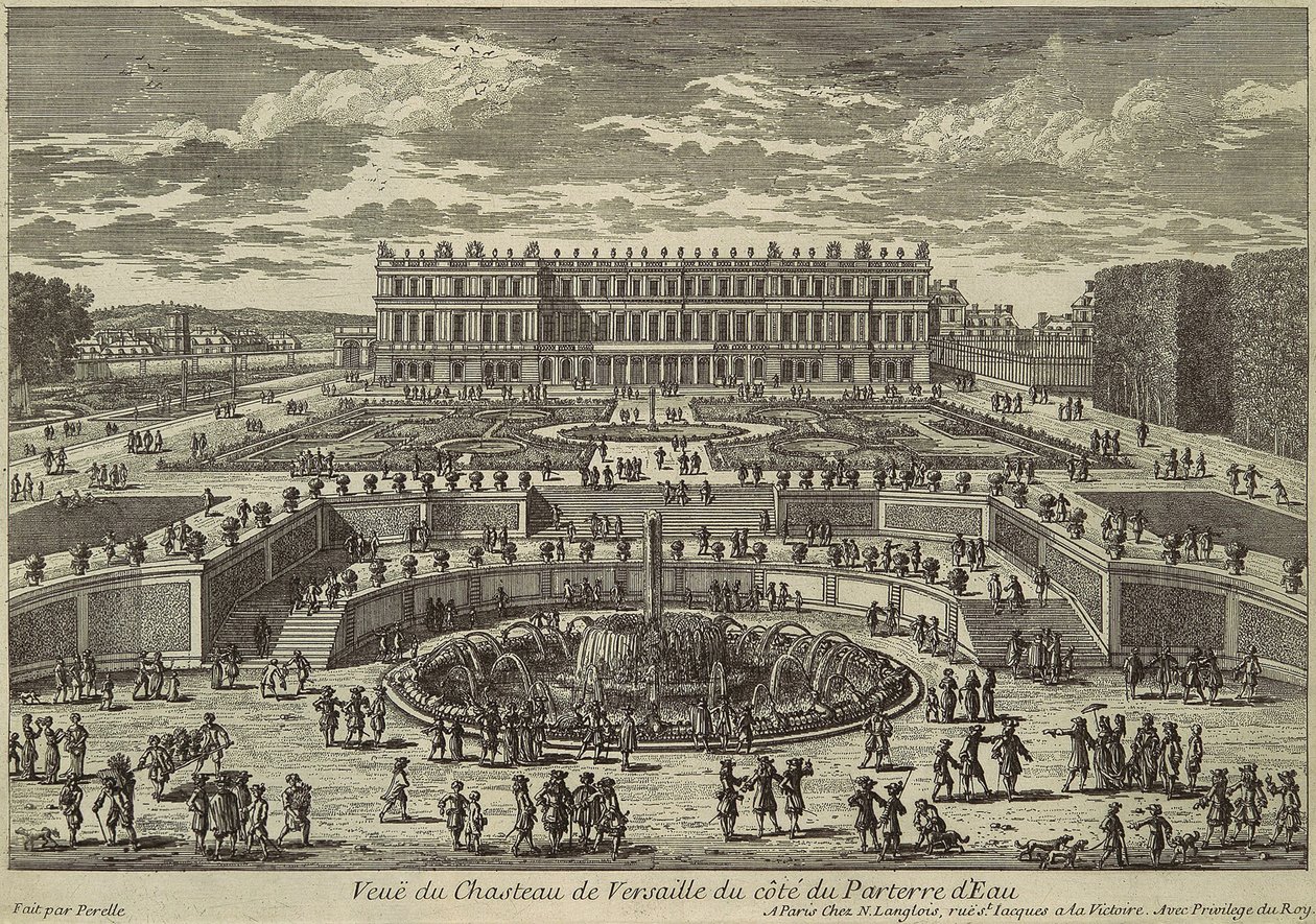 Versay manzarası, bahçe cephesi, 1680
