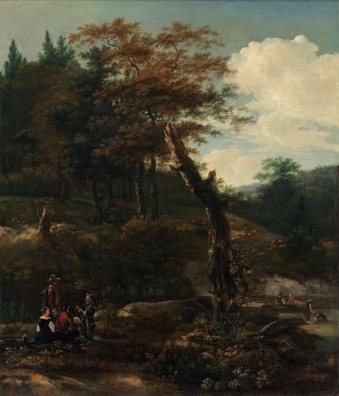 Gezginlerle Ormanlık Peyzaj, 1640